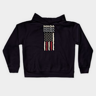 MAGA Flag Design Kids Hoodie